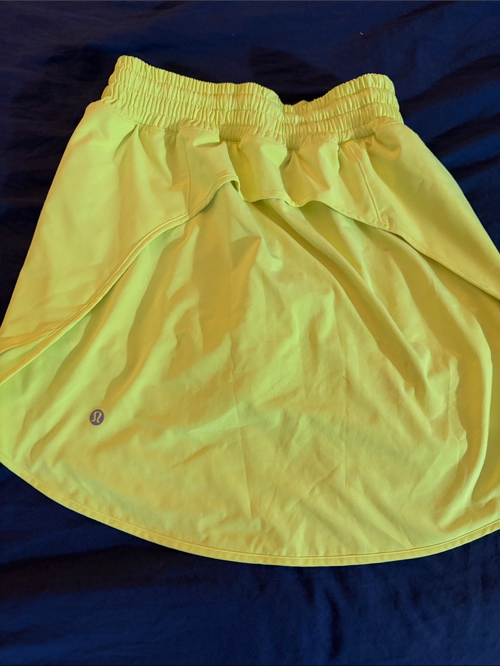 lululemon athletica Neon Yellow Skater Athletic Skirt